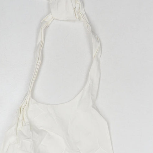 Zara Womens White Cotton Basic Tank Size S Halter