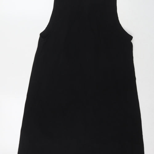 Reclaimed Vintage Womens Black Polyester Basic Tank Size 10 Round Neck