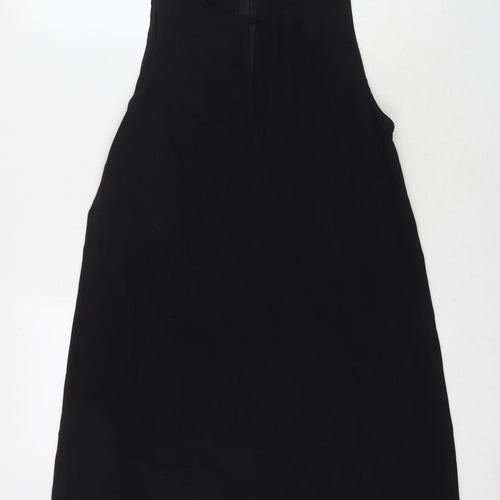 Reclaimed Vintage Womens Black Polyester Basic Tank Size 10 Round Neck
