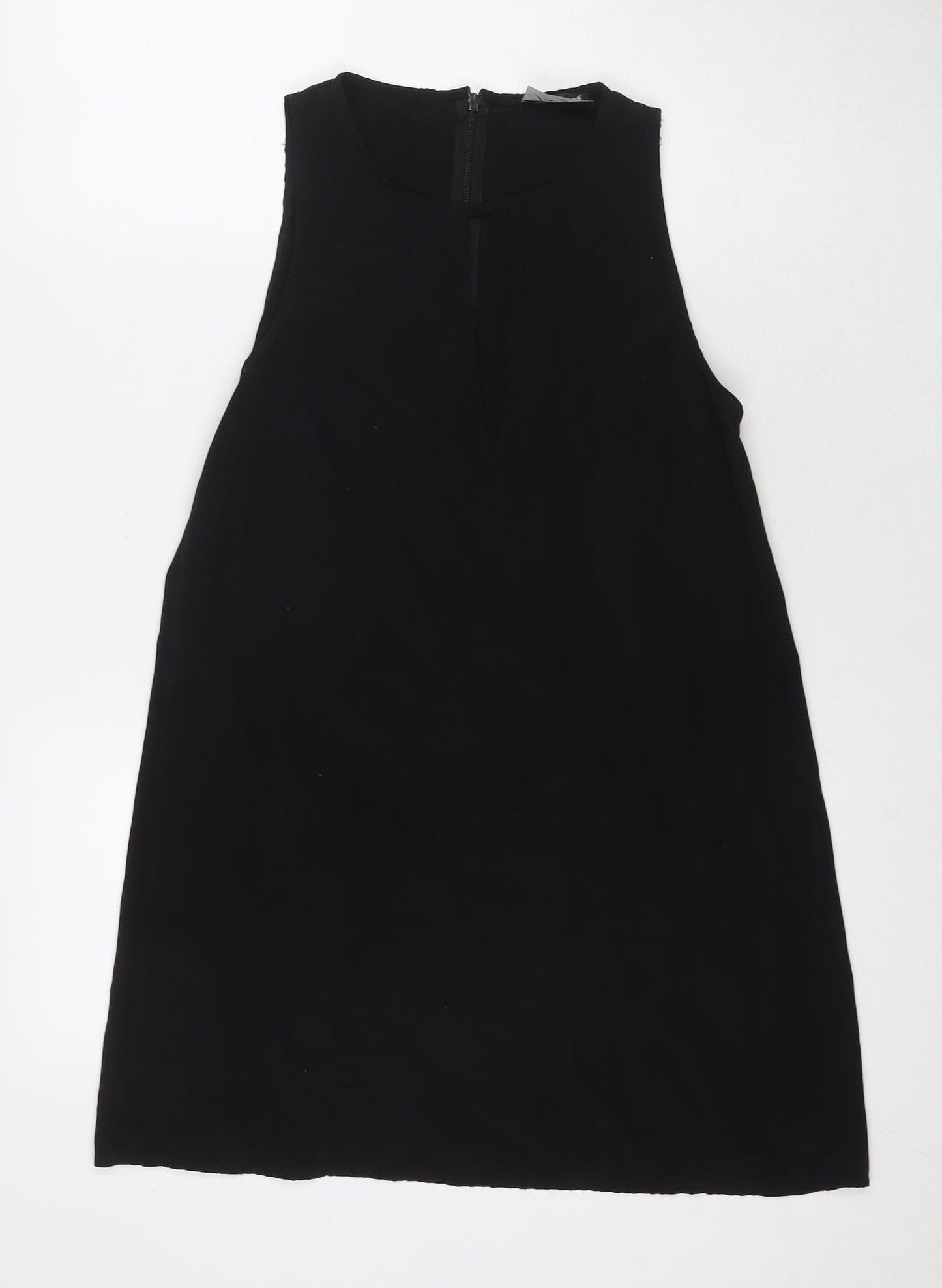 Reclaimed Vintage Womens Black Polyester Basic Tank Size 10 Round Neck