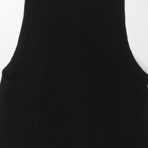 Reclaimed Vintage Womens Black Polyester Basic Tank Size 10 Round Neck
