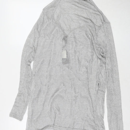 Massimo Dutti Womens Grey Polyester Tunic Blouse Size M Roll Neck