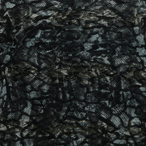Mantles Womens Grey Animal Print Polyester Basic Button-Up Size M Round Neck - Snake Pattern