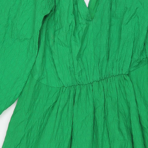Nobody's child Womens Green Rayon Maxi Size 6 V-Neck Tie