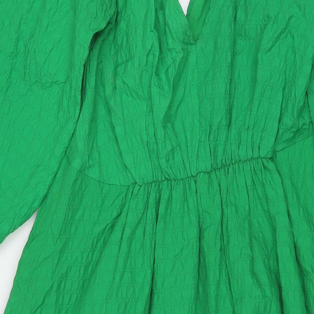 Nobody's child Womens Green Rayon Maxi Size 6 V-Neck Tie