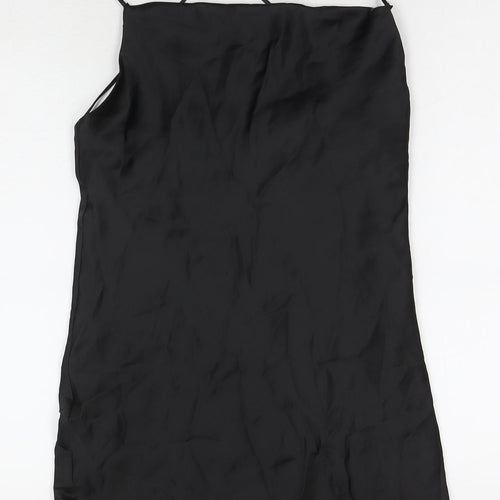 Zara Womens Black Polyester Mini Size XS Square Neck Pullover