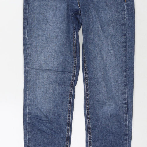 Topshop Womens Blue Cotton Skinny Jeans Size 24 in L30 in Regular Zip
