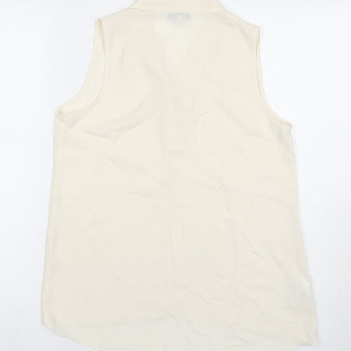 NEXT Womens White Polyester Basic Tank Size 10 V-Neck