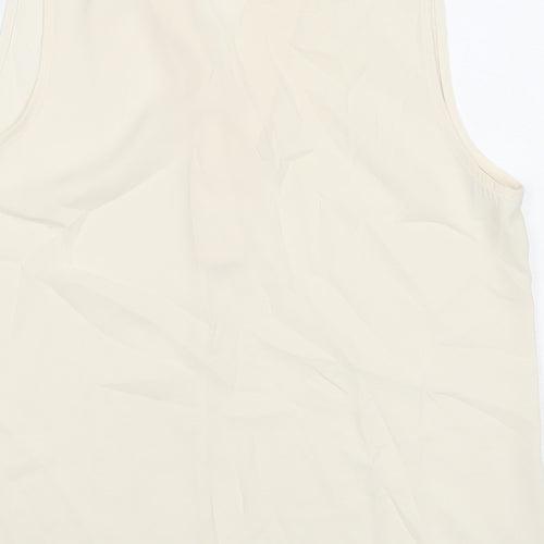 NEXT Womens White Polyester Basic Tank Size 10 V-Neck