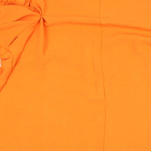 Boohoo Womens Orange Polyester A-Line Size 18 Round Neck Pullover - Cold Shoulder