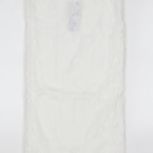 Love Womens White Polyester A-Line Skirt Size 8