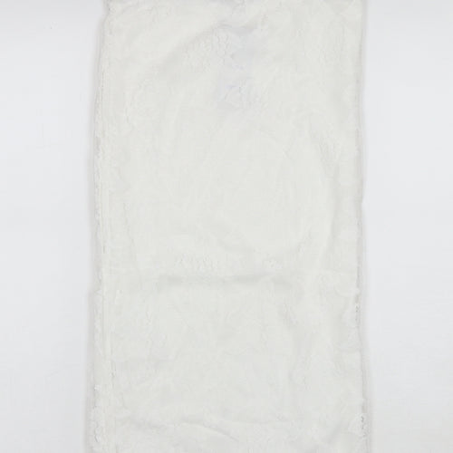 Love Womens White Polyester A-Line Skirt Size 8