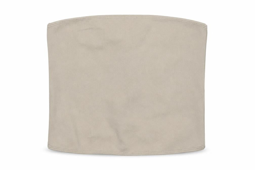 Zara Womens Beige Polyester Basic Tank Size S Square Neck - Strapless