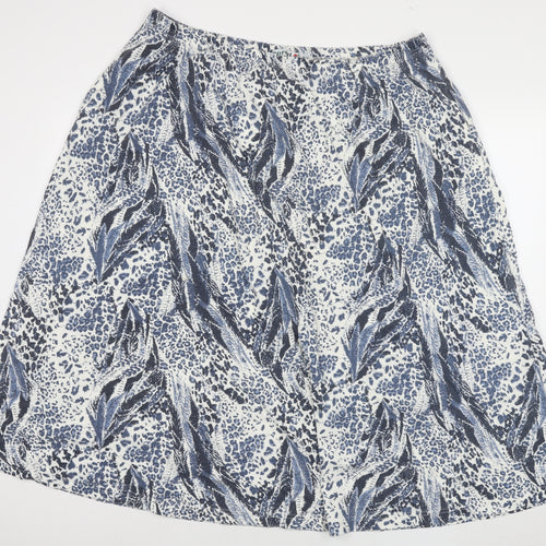 Poppy Womens Blue Geometric Polyester Maxi Skirt Size 26