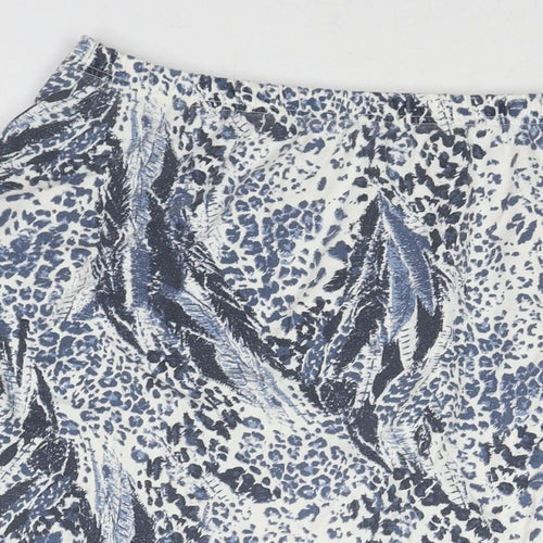 Poppy Womens Blue Geometric Polyester Maxi Skirt Size 26