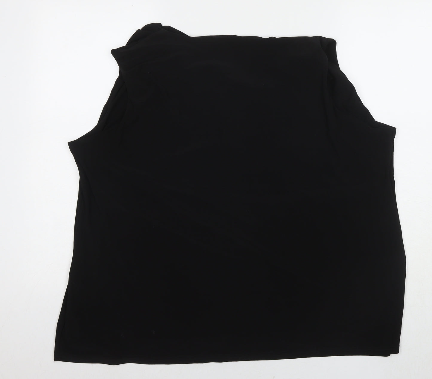 Nightingales Womens Black Polyester Basic Tank Size 30 Round Neck - Beaded Detail