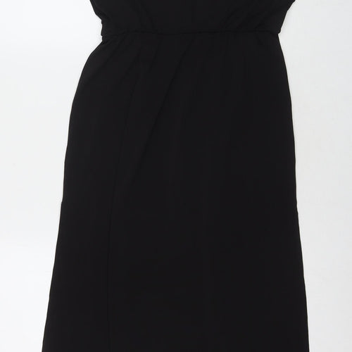 Divided by H&M Womens Black Polyester Maxi Size S V-Neck Pullover