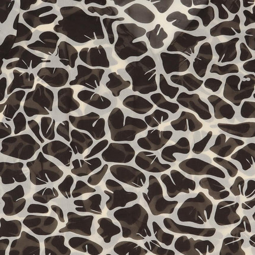 M&Co Womens Brown Geometric Polyester A-Line Size 16 V-Neck Pullover - Beach Cover-Up