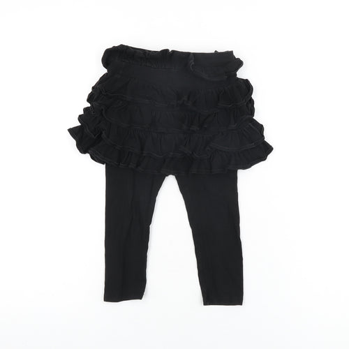 Gap Girls Black Cotton Pedal Pusher Trousers Size 3 Years Regular Pullover