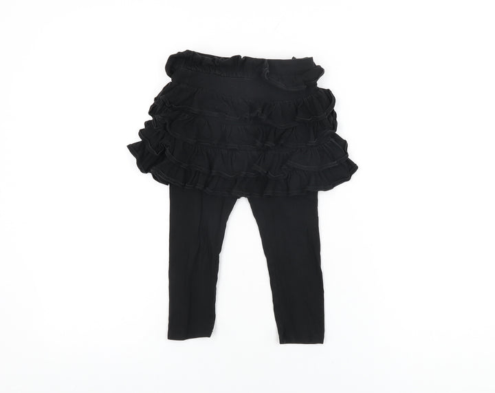 Gap Girls Black Cotton Pedal Pusher Trousers Size 3 Years Regular Pullover