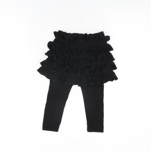 Gap Girls Black Cotton Pedal Pusher Trousers Size 3 Years Regular Pullover