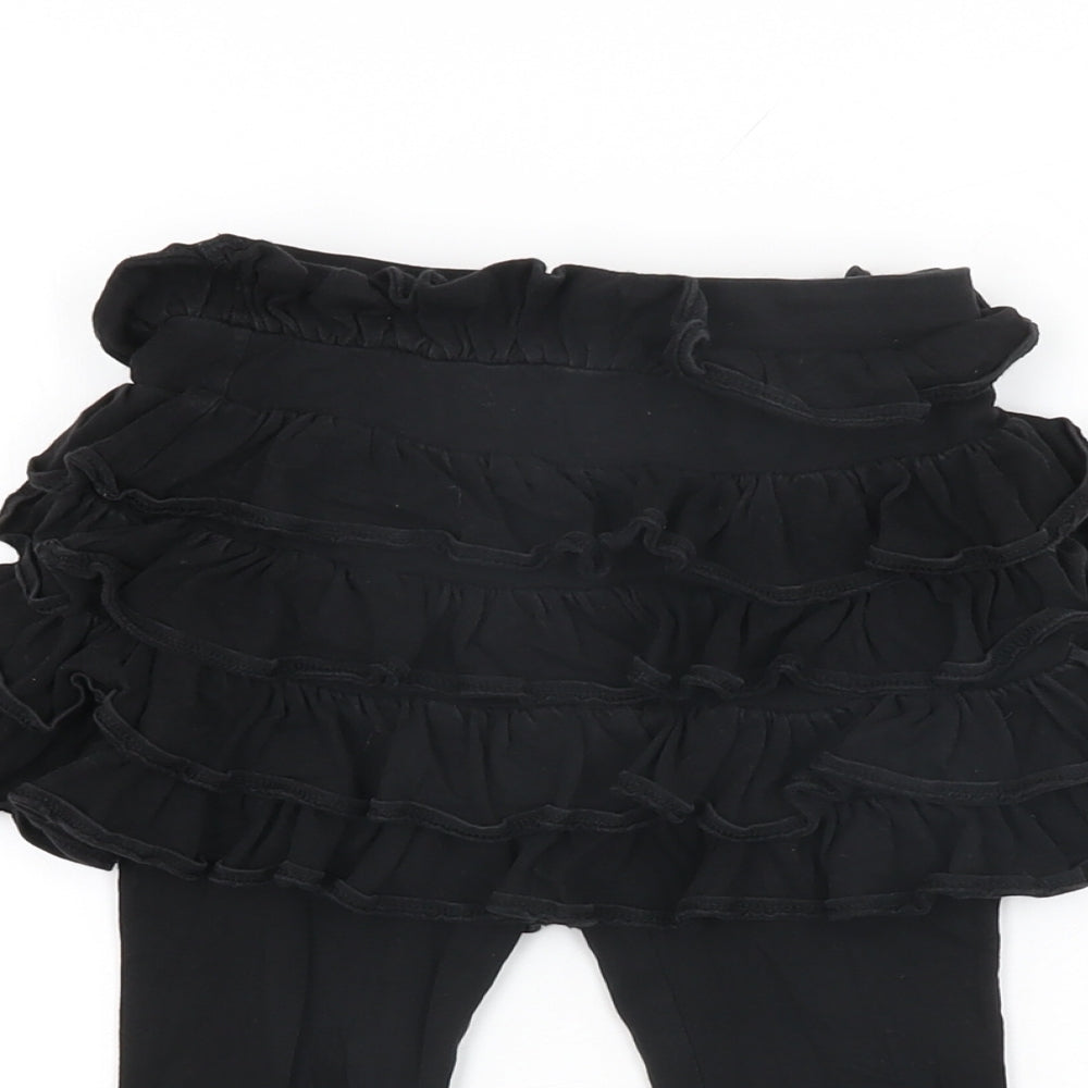 Gap Girls Black Cotton Pedal Pusher Trousers Size 3 Years Regular Pullover