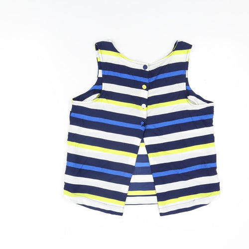 Innocence Womens Multicoloured Striped Polyester Basic T-Shirt Size 10 Round Neck