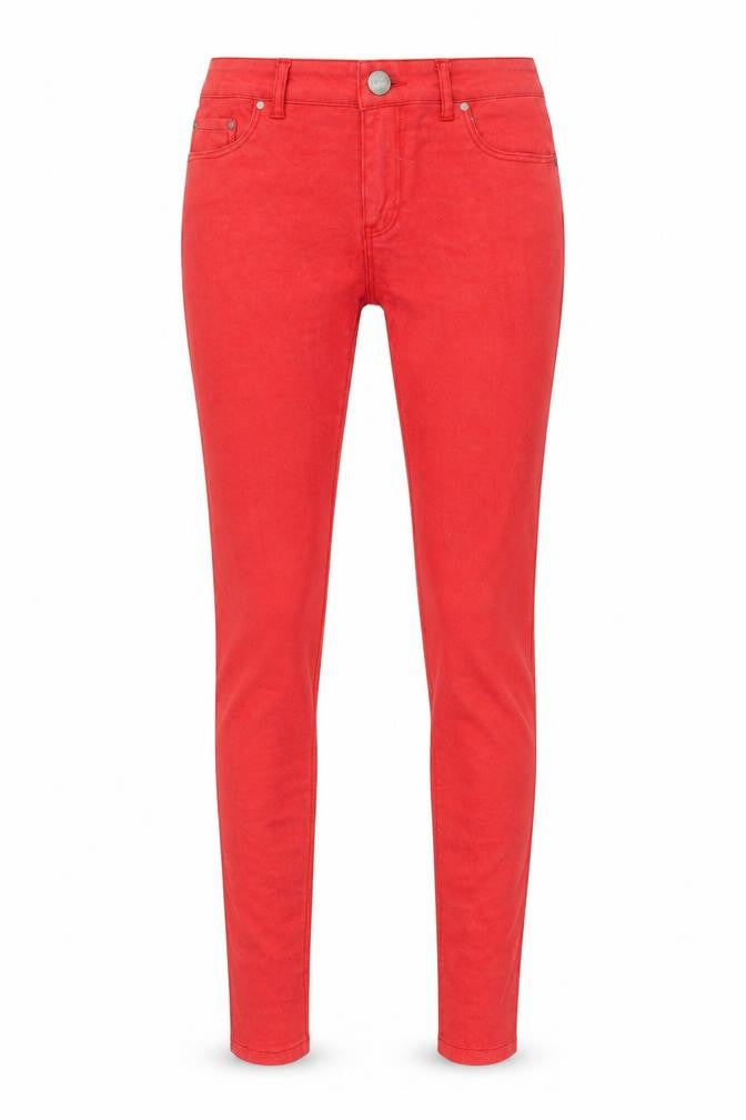 Only Womens Red Cotton Skinny Jeans Size S L34 in Regular Zip