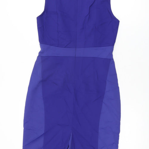 Kaliko Womens Blue Cotton Bodycon Size 8 Sweetheart Zip