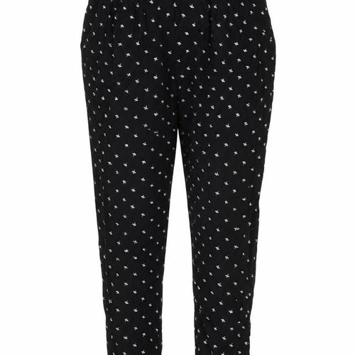 Cooperative Womens Black Geometric Viscose Trousers Size S L25 in Regular Zip
