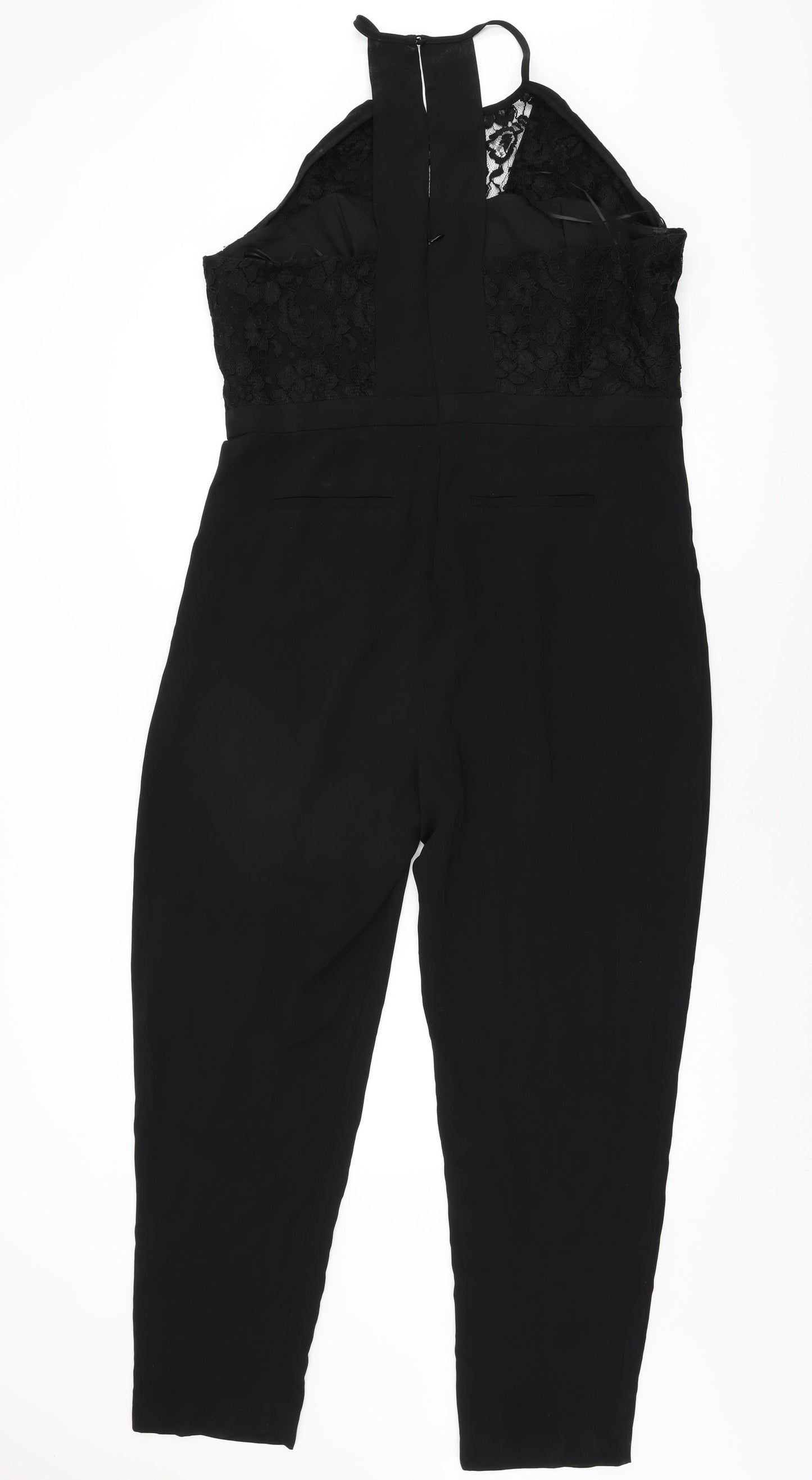 New Look Womens Black Polyester Jumpsuit One-Piece Size 18 L29 in Zip