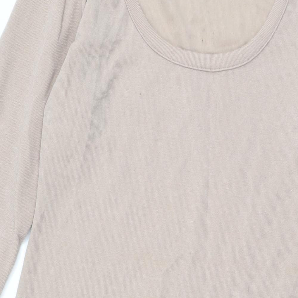 New Look Womens Beige Polyester Shift Size 18 Scoop Neck Pullover
