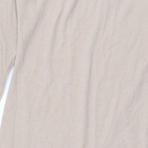 New Look Womens Beige Polyester Shift Size 18 Scoop Neck Pullover