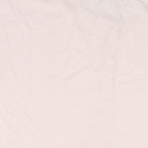 Yessica Womens Pink Cotton Basic Button-Up Size 10 Round Neck