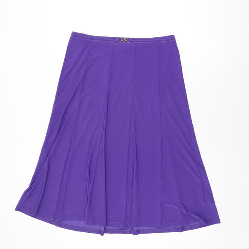 BM Collection Womens Purple Polyester Swing Skirt Size 12