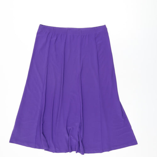 BM Collection Womens Purple Polyester Swing Skirt Size 12