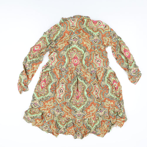 Only Womens Multicoloured Geometric Viscose Shift Size 6 V-Neck Pullover