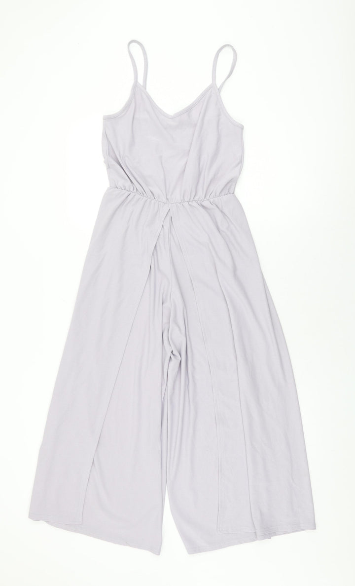 Boohoo Womens Purple Polyester Jumpsuit One-Piece Size 8 L24 in Pullover