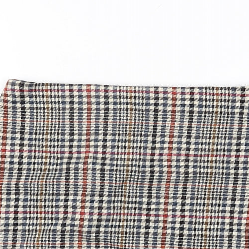 New Look Womens Multicoloured Geometric Polyester Mini Skirt Size 10 Zip