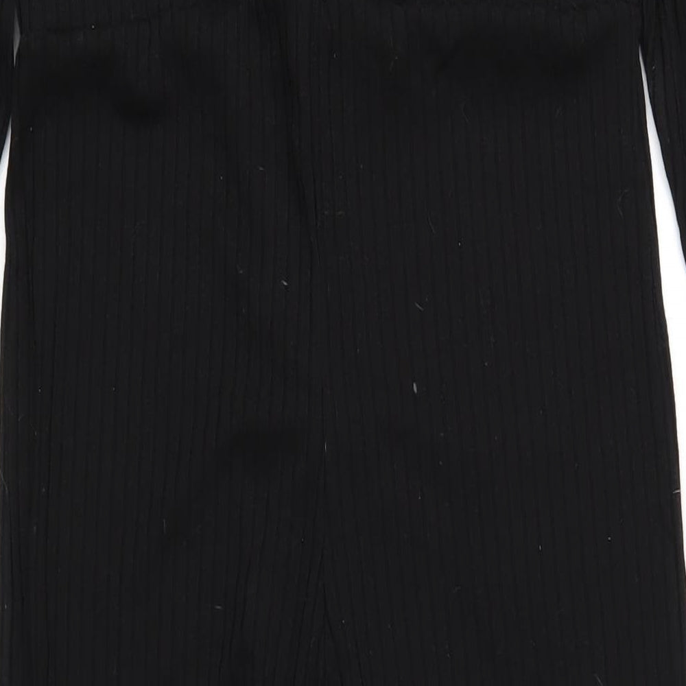 Boohoo Womens Black Polyester Jumpsuit One-Piece Size 10 L31 in Zip