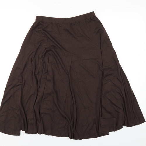 Damart Womens Brown Polyester A-Line Skirt Size 12