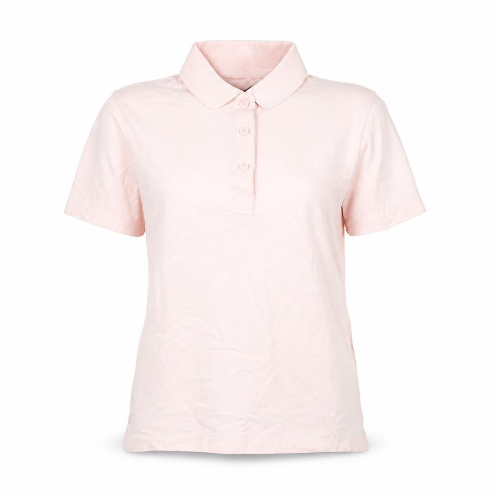 Marks & Spencer Womens Pink Cotton Basic Polo Size 6 Collared