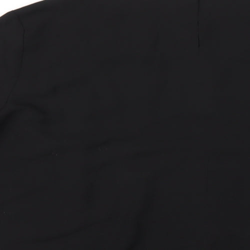 Marks and Spencer Womens Black Polyester Basic T-Shirt Size 12 Round Neck