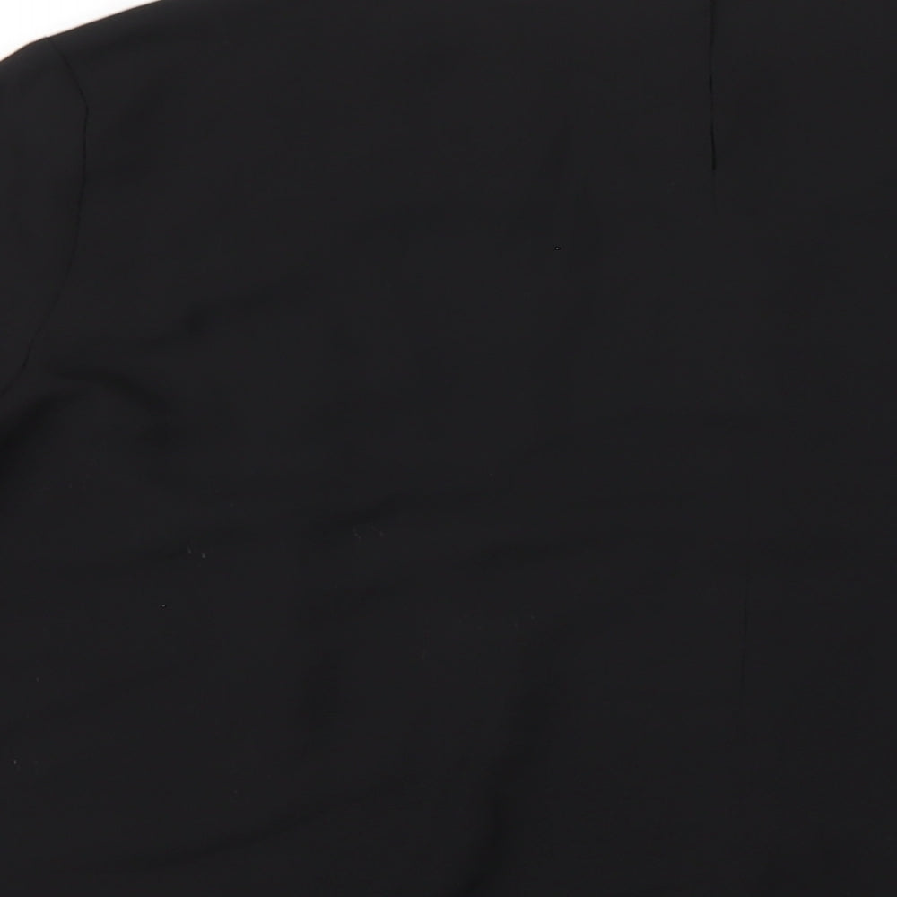 Marks and Spencer Womens Black Polyester Basic T-Shirt Size 12 Round Neck
