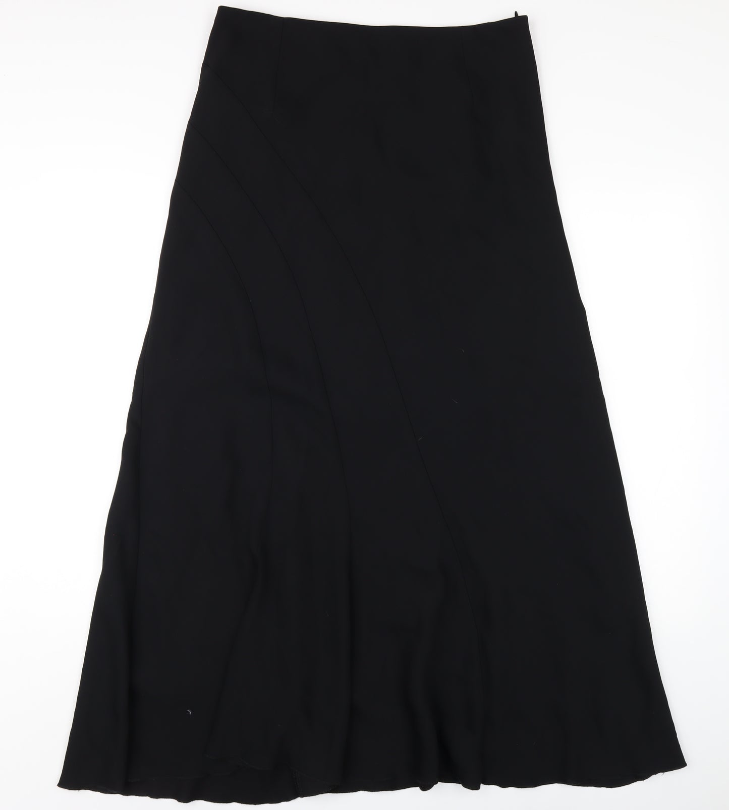 Michel Ambers Womens Black Polyester A-Line Skirt Size 16 Zip