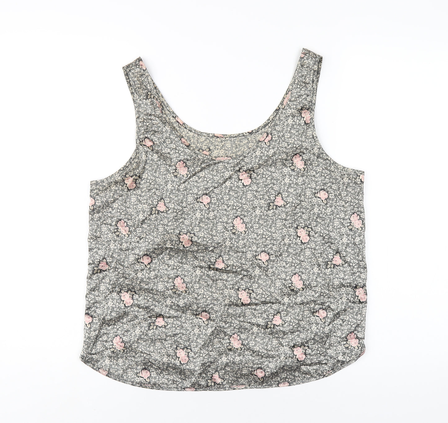 St Michael Womens Multicoloured Geometric Polyester Basic Tank Size 12 Scoop Neck