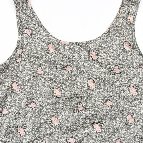 St Michael Womens Multicoloured Geometric Polyester Basic Tank Size 12 Scoop Neck