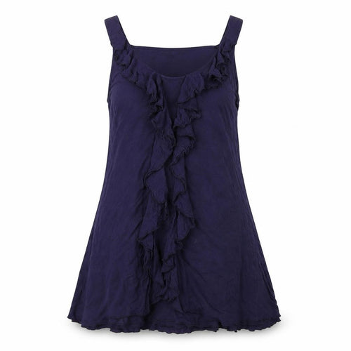 Uttam London Womens Blue Viscose Tank Dress Size M Scoop Neck Pullover