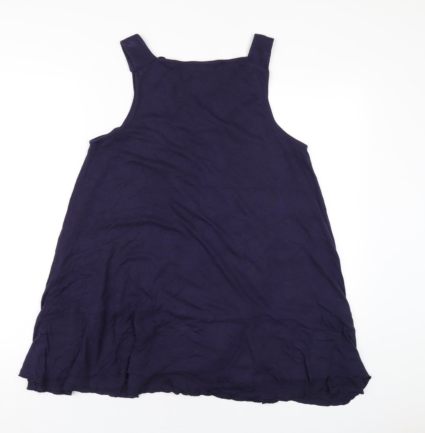 Uttam London Womens Blue Viscose Tank Dress Size M Scoop Neck Pullover
