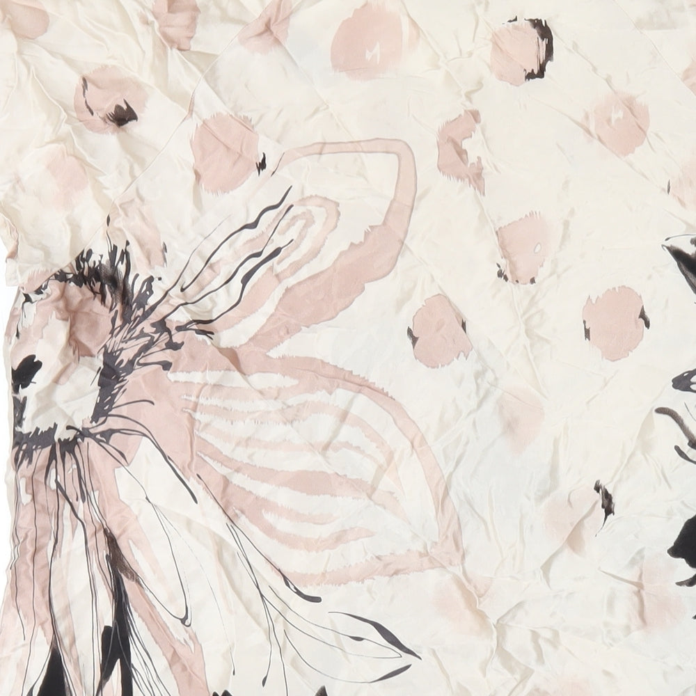 Autograph Womens Multicoloured Geometric Silk A-Line Size 16 Round Neck Pullover